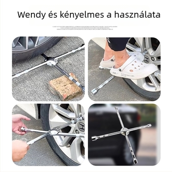 L-típusú gömbfejes szerelőkulcs készlet gumiabroncsokhoz, nehéz kivitel, króm-vanádium acélból