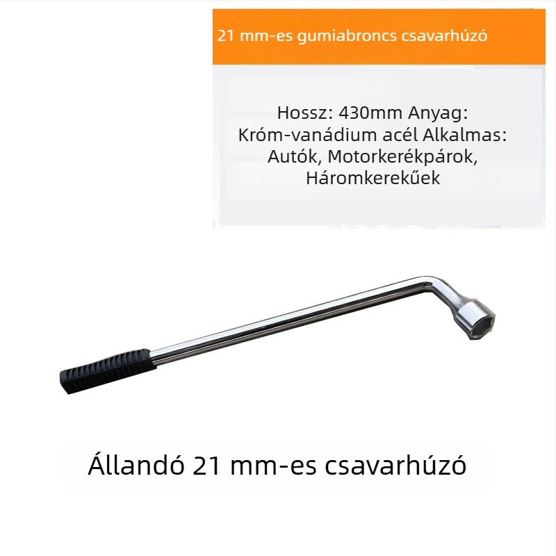 L-típusú gömbfejes szerelőkulcs készlet gumiabroncsokhoz, nehéz kivitel, króm-vanádium acélból