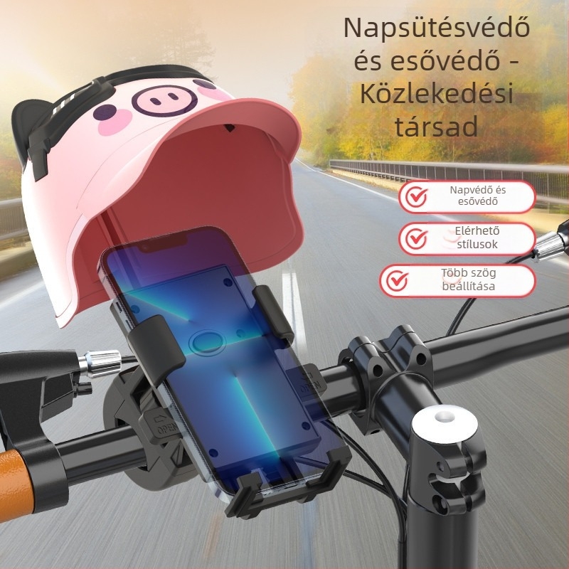 Mobiltelefon-tartó motorkerékpár és elektromos kerékpárhoz – univerzális, műanyag, testreszabható