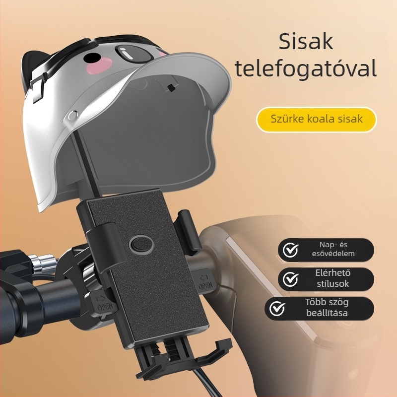 Mobiltelefon-tartó motorkerékpár és elektromos kerékpárhoz – univerzális, műanyag, testreszabható