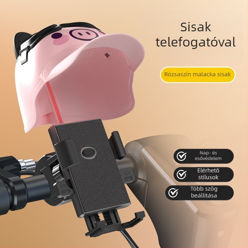 Mobiltelefon-tartó motorkerékpár és elektromos kerékpárhoz – univerzális, műanyag, testreszabható