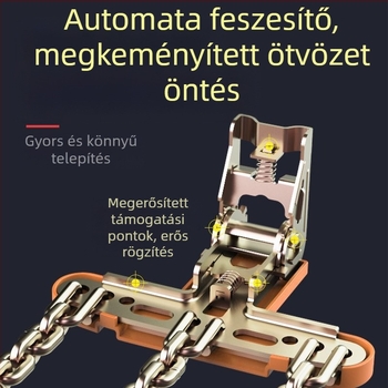 Snow King ötvözet hólánc autókhoz, Tian Grid stílus, univerzális 165-285-ös abroncsokhoz