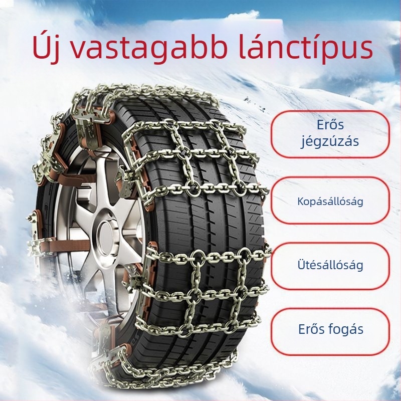 Snow King ötvözet hólánc autókhoz, Tian Grid stílus, univerzális 165-285-ös abroncsokhoz