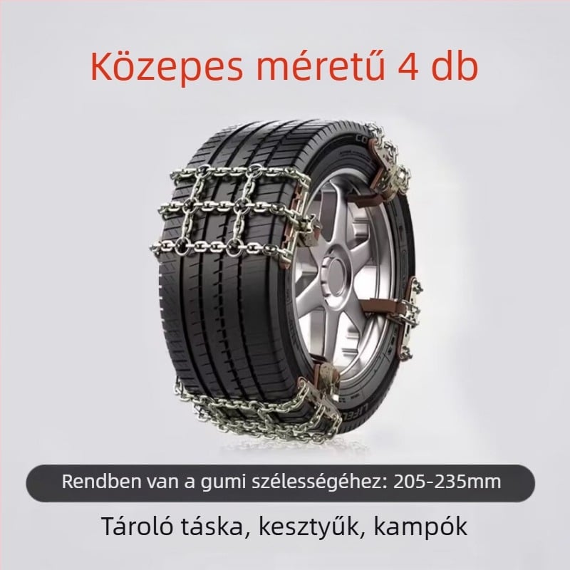 Snow King ötvözet hólánc autókhoz, Tian Grid stílus, univerzális 165-285-ös abroncsokhoz