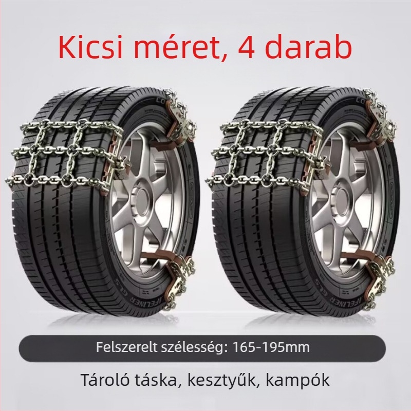 Snow King ötvözet hólánc autókhoz, Tian Grid stílus, univerzális 165-285-ös abroncsokhoz