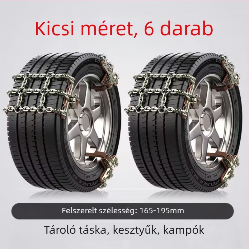 Snow King ötvözet hólánc autókhoz, Tian Grid stílus, univerzális 165-285-ös abroncsokhoz