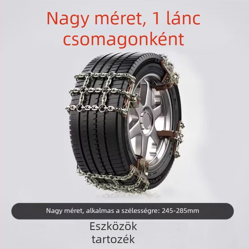 Snow King ötvözet hólánc autókhoz, Tian Grid stílus, univerzális 165-285-ös abroncsokhoz