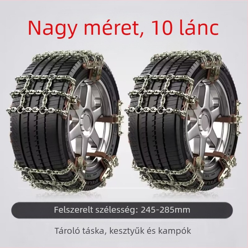 Snow King ötvözet hólánc autókhoz, Tian Grid stílus, univerzális 165-285-ös abroncsokhoz