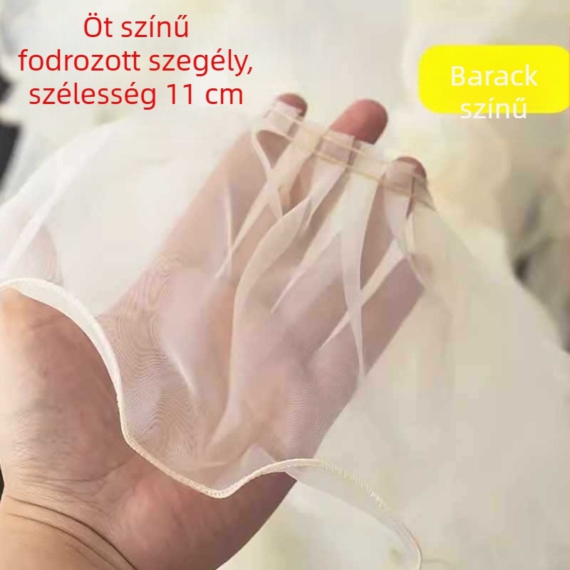 Átlátszó hatszögletű hálós csipke szegély poliészter fonallal, nagy hullámos mintázat, kézműves projektekhez