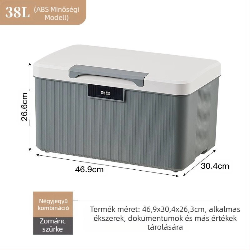 Autó tároló doboz, 38L, 985-ös modell, hordozható, telepítés nélkül