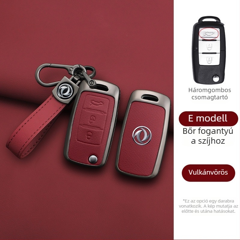 Dongfeng Fengxing T5 autókulcs tok készlet 23 modellhez: Lingzhi M5L, Jingyi X3, X5, X6, S50, SX6, CM7; marhabőr; üzleti stílus; testreszabható