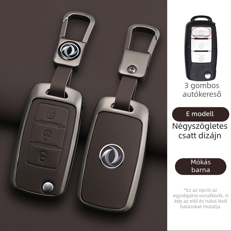 Dongfeng Fengxing T5 autókulcs tok készlet 23 modellhez: Lingzhi M5L, Jingyi X3, X5, X6, S50, SX6, CM7; marhabőr; üzleti stílus; testreszabható