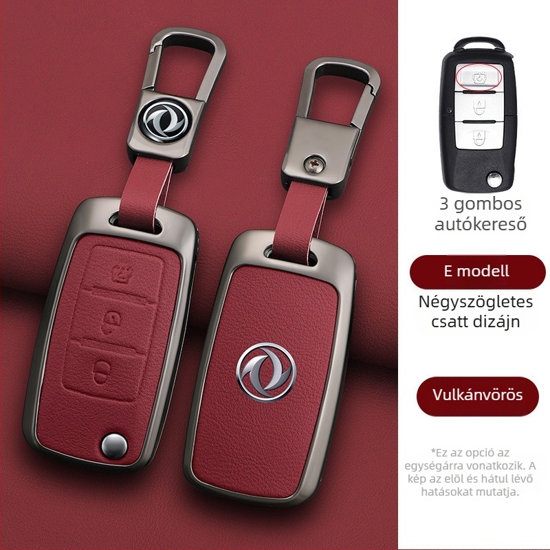 Dongfeng Fengxing T5 autókulcs tok készlet 23 modellhez: Lingzhi M5L, Jingyi X3, X5, X6, S50, SX6, CM7; marhabőr; üzleti stílus; testreszabható