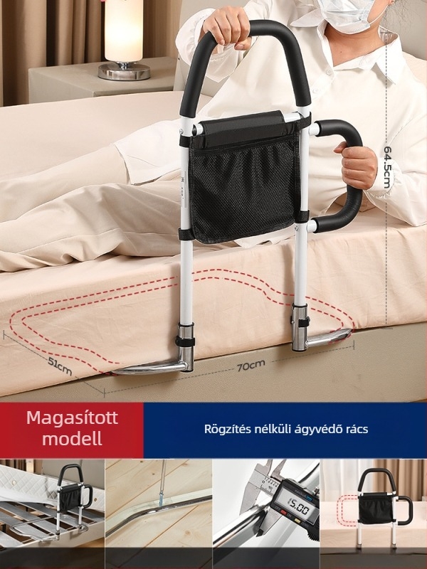 Telepítés nélküli ágy melletti korlátok idős korosztálynak, 304 rozsdamentes acél, ismeretlen márka (304 rozsdamentes acél; telepítés nélküli; ismeretlen márka; idős korosztály)