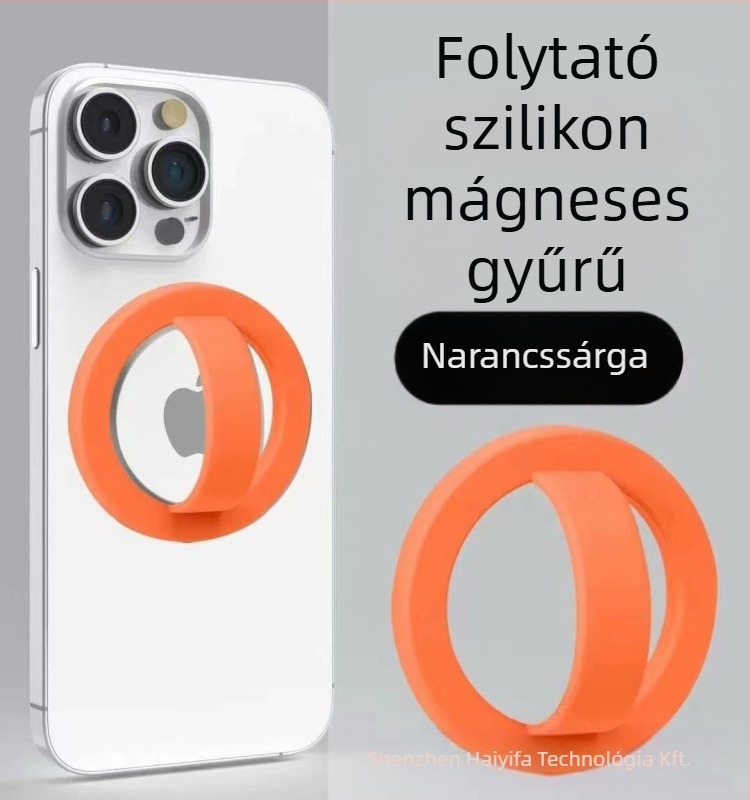 MagSafe-kompatibilis mágneses telefongyűrű, univerzális, fémből, erős magnet, csúszásmentes