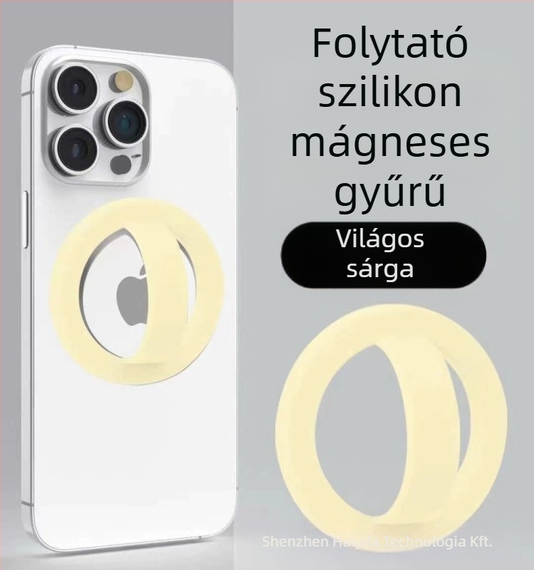 MagSafe-kompatibilis mágneses telefongyűrű, univerzális, fémből, erős magnet, csúszásmentes