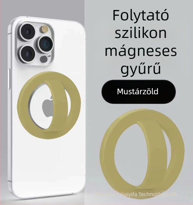MagSafe-kompatibilis mágneses telefongyűrű, univerzális, fémből, erős magnet, csúszásmentes