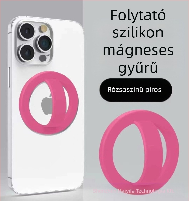 MagSafe-kompatibilis mágneses telefongyűrű, univerzális, fémből, erős magnet, csúszásmentes