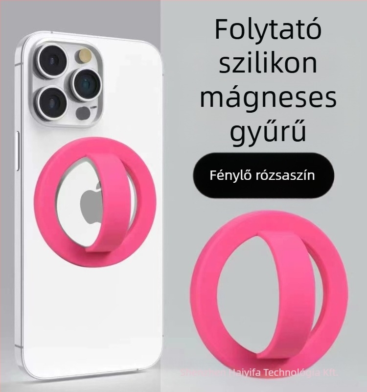 MagSafe-kompatibilis mágneses telefongyűrű, univerzális, fémből, erős magnet, csúszásmentes