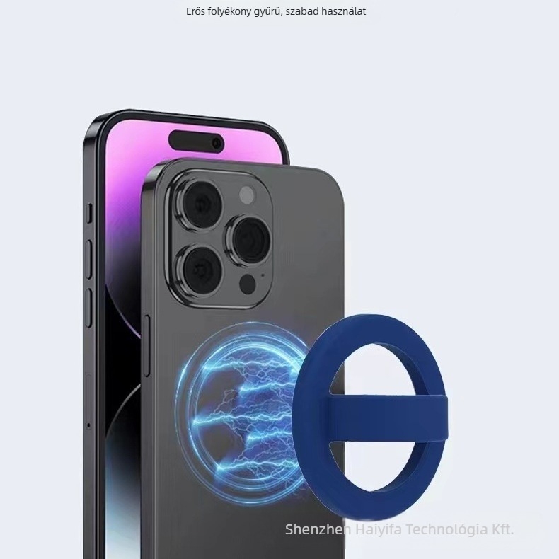 MagSafe-kompatibilis mágneses telefongyűrű, univerzális, fémből, erős magnet, csúszásmentes