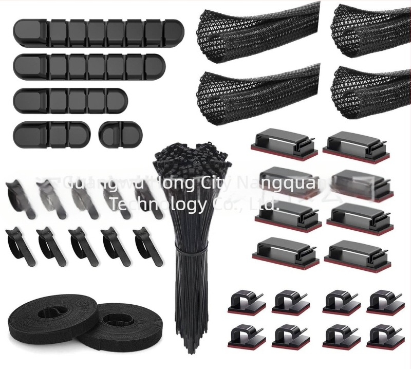 Asztali kábel rendező – Kombinált készlet, anyagok: TPR, diving material, TPE, nylon, silica gel; alkalmas adatkábelekhez