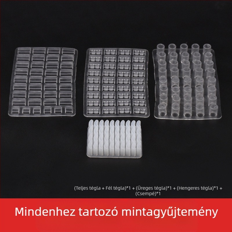 Homokasztal téglakészlet modellformákkal mini téglák építéséhez; nem elektromos, egyfunkciós, 0–3 évesek számára