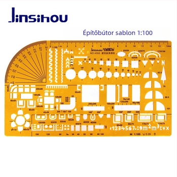Sablon vonalzó görbék és körök rajzolásához - jinsihou, anyag: K glue, importálás: Nem, IP engedély: Nem
