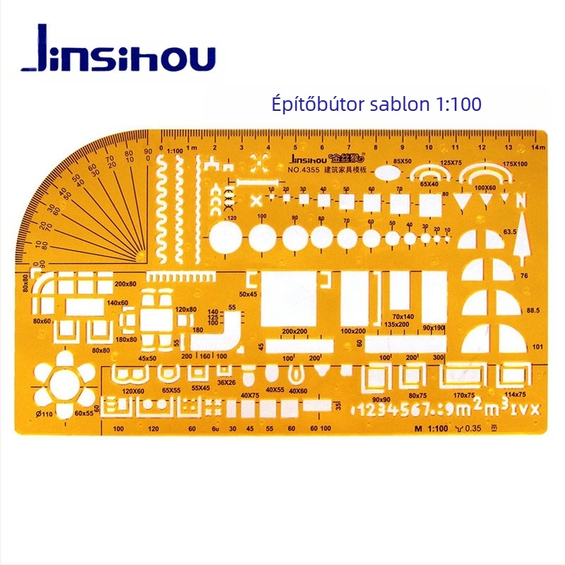 Sablon vonalzó görbék és körök rajzolásához - jinsihou, anyag: K glue, importálás: Nem, IP engedély: Nem