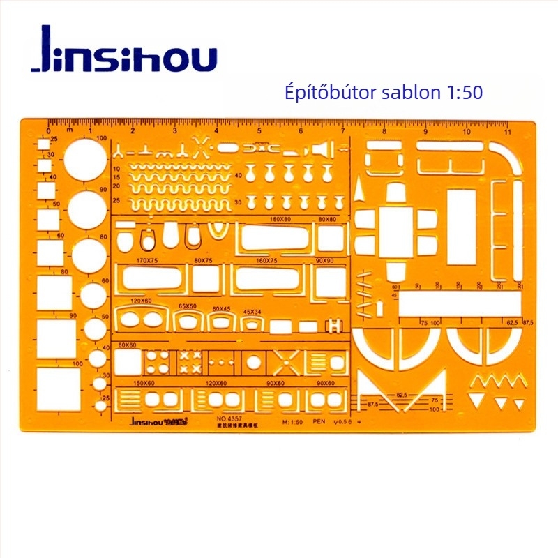 Sablon vonalzó görbék és körök rajzolásához - jinsihou, anyag: K glue, importálás: Nem, IP engedély: Nem