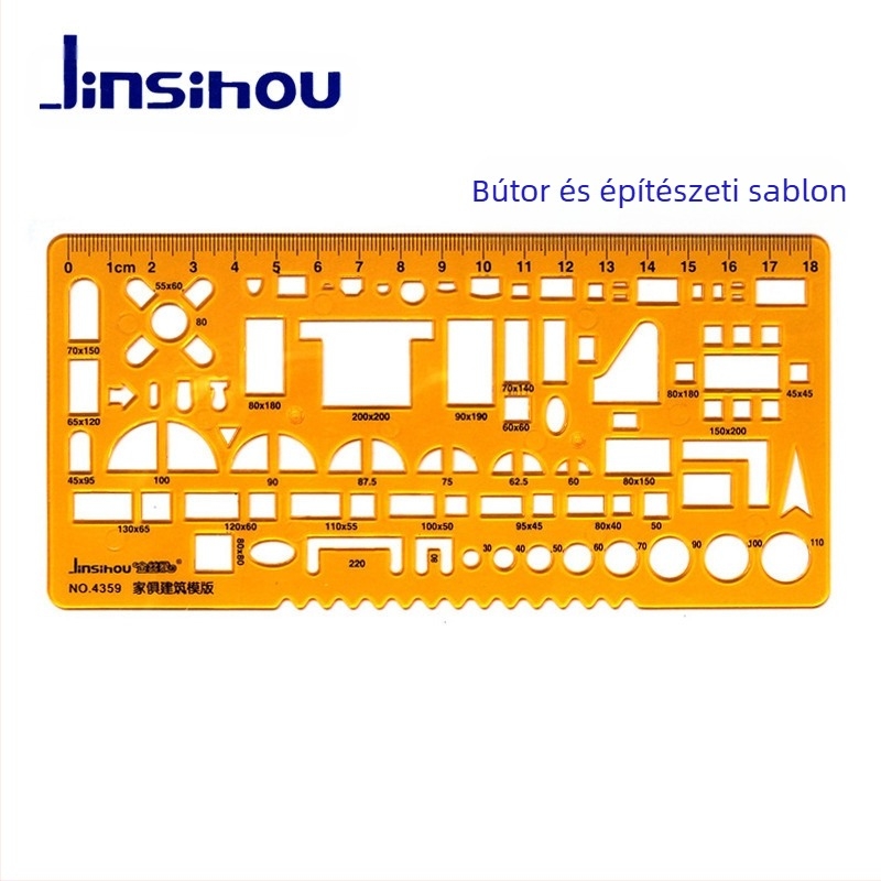 Sablon vonalzó görbék és körök rajzolásához - jinsihou, anyag: K glue, importálás: Nem, IP engedély: Nem