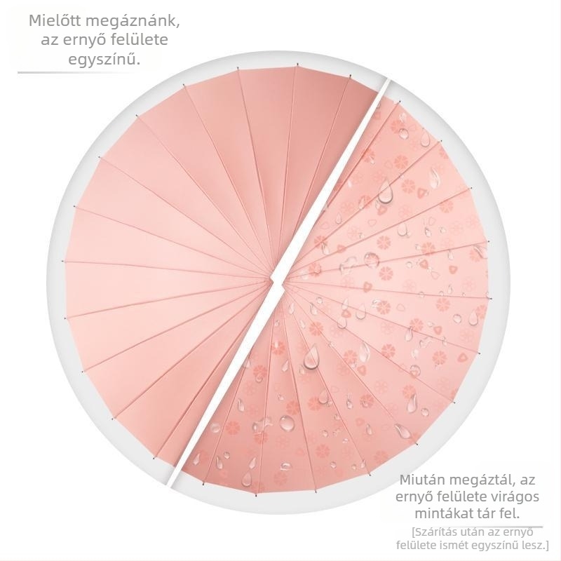 Hosszú nyélű esernyő, 12 bordával, nejlon vászon 170T, szilikon bordák, alumínium nyél, kézi nyitás