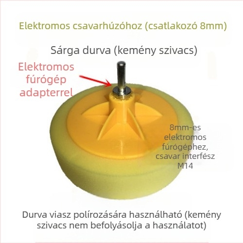 6 hüvelykes autópolírozó készlet szivacskerekekkel és polírozó korongokkal waxoláshoz és polírozáshoz — Márka: Other; Típus: Other; Alkalmazási terület: Other; Sorozat: Other