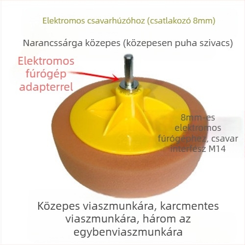 6 hüvelykes autópolírozó készlet szivacskerekekkel és polírozó korongokkal waxoláshoz és polírozáshoz — Márka: Other; Típus: Other; Alkalmazási terület: Other; Sorozat: Other
