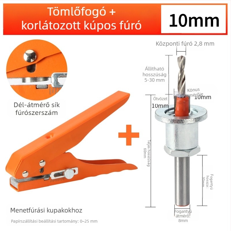 Élzáró lyukasztó, kézi faipari eszköz környezetbarát lemezekhez