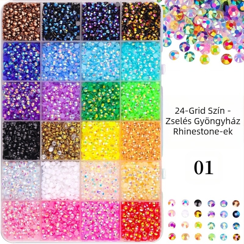 Gyanta strasszok lapos hátú, csillag mintával, Princess sorozat, DIY ruhákhoz és körömdíszítéshez