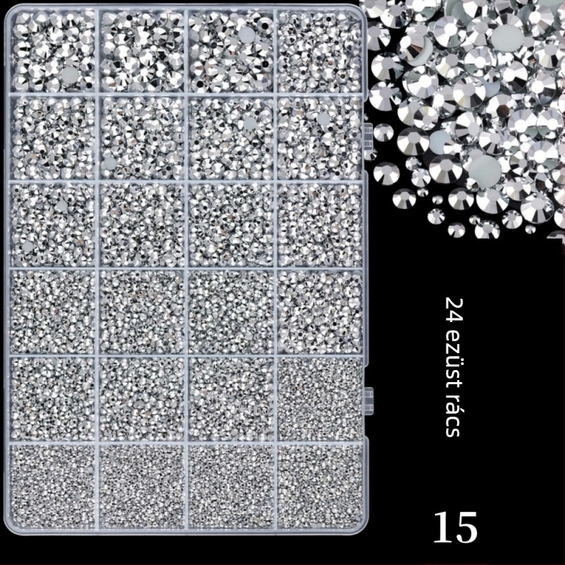 Gyanta strasszok lapos hátú, csillag mintával, Princess sorozat, DIY ruhákhoz és körömdíszítéshez