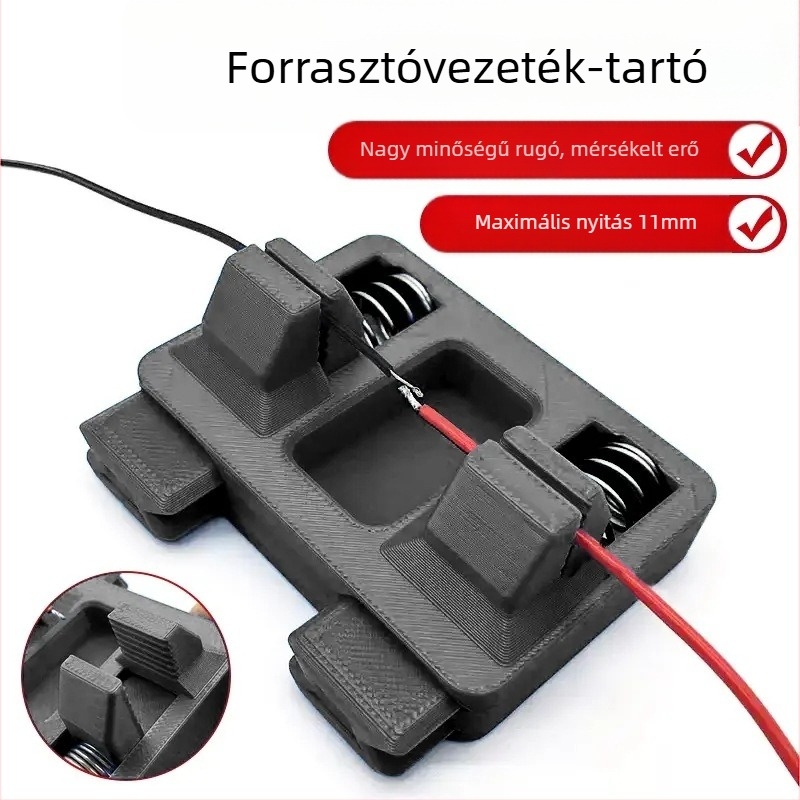 Forrasztódrót fogó és forrasztóállomás — segéd rögzítő a bekötésekhez DIY nyomtatott áramkörök javításához