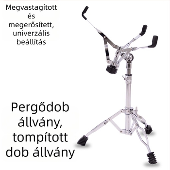 Összecsukható snare dobállvány dupla lábbal, 10–12 hüvelykes dobhoz – dobkészlet kiegészítő