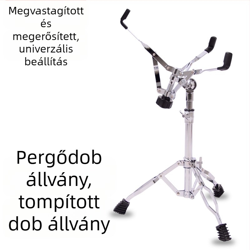 Összecsukható snare dobállvány dupla lábbal, 10–12 hüvelykes dobhoz – dobkészlet kiegészítő
