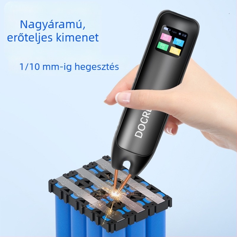 SIENWINY Hordozható kézi ponthegesztő készülék 18650 Li-ion akkumulátorokhoz, LCD kijelző 1,3 colos