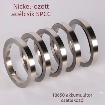 18650 Akkumulátor Csatlakozó Darab, Nikkelezett Acélcsík, 0,12 mm Vastagság