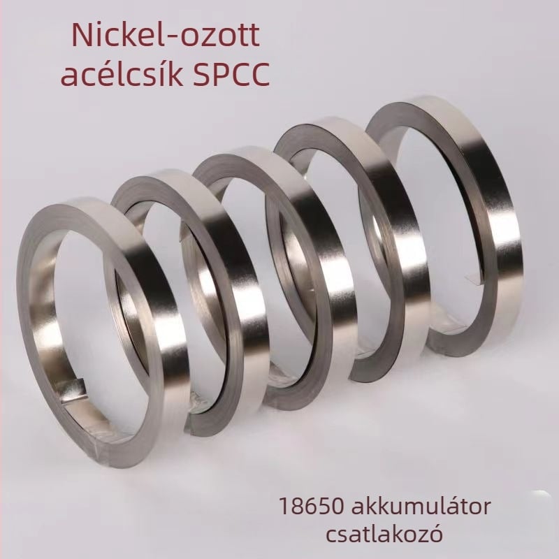 18650 Akkumulátor Csatlakozó Darab, Nikkelezett Acélcsík, 0,12 mm Vastagság