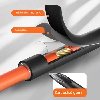 Ragasztóval ellátott hőösszehúzódó cső, kettős falú, poliolefin, VW-1 tűzállóság, -55°C-tól 125°C-ig