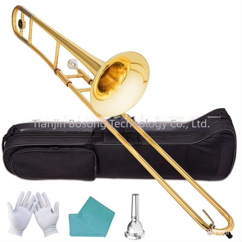 ADDIE Középtónusú trombon kezdőknek, E-flat-tól B-flat-ig, középtónusú E-down, lakkozott arany felület