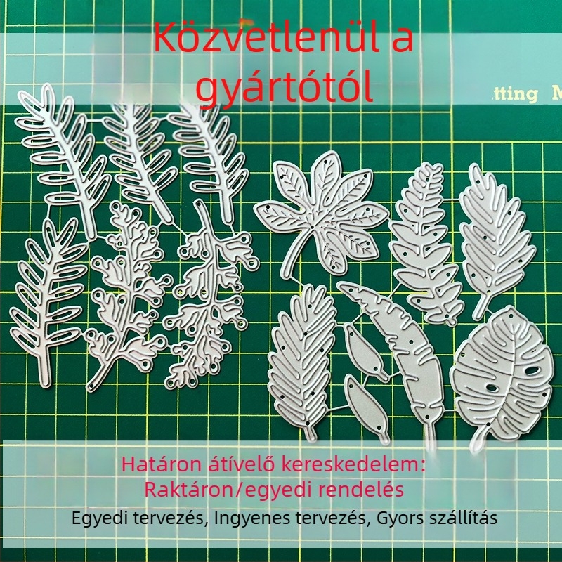 Vasból készült embossing kés-minta – fém kés-minta vágáshoz és domborításhoz, modern stílus, univerzális felhasználás