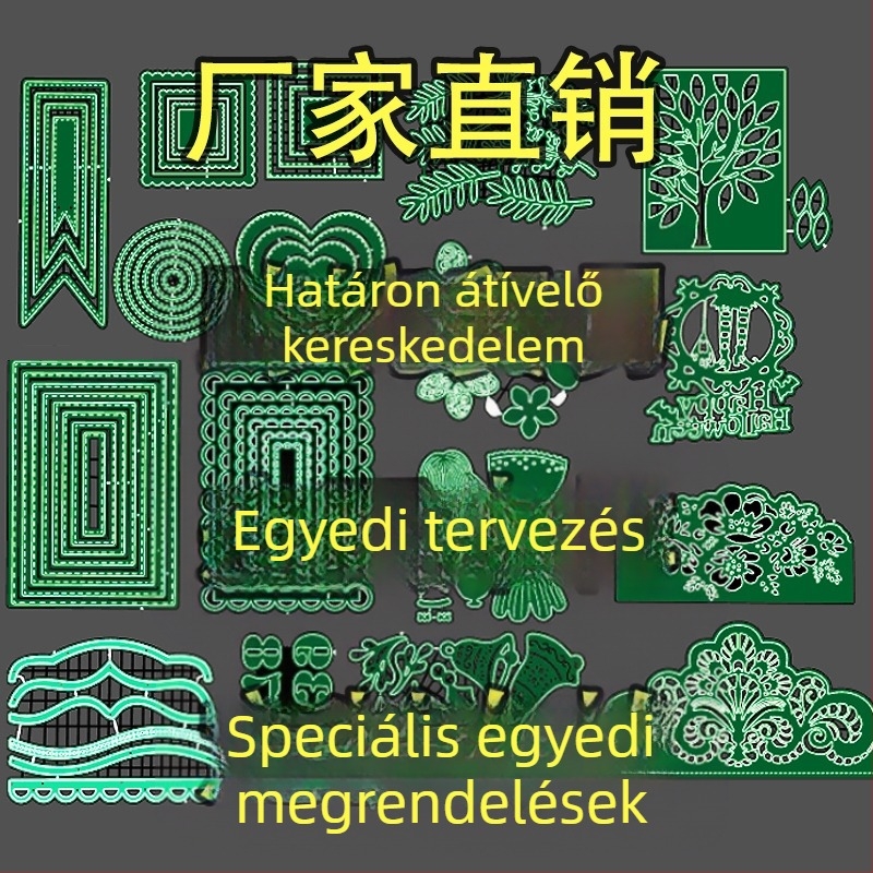 Vasból készült embossing kés-minta – fém kés-minta vágáshoz és domborításhoz, modern stílus, univerzális felhasználás