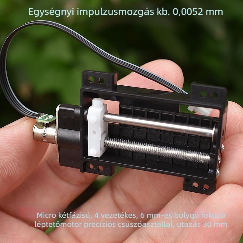 Szénkefés motor, kétfázisú, négyvezetékes, bolygóreduktorral és precíz csúszóasztallal; léptető motor, feszültség alatt 36V, típusú áram: kommunikáció.