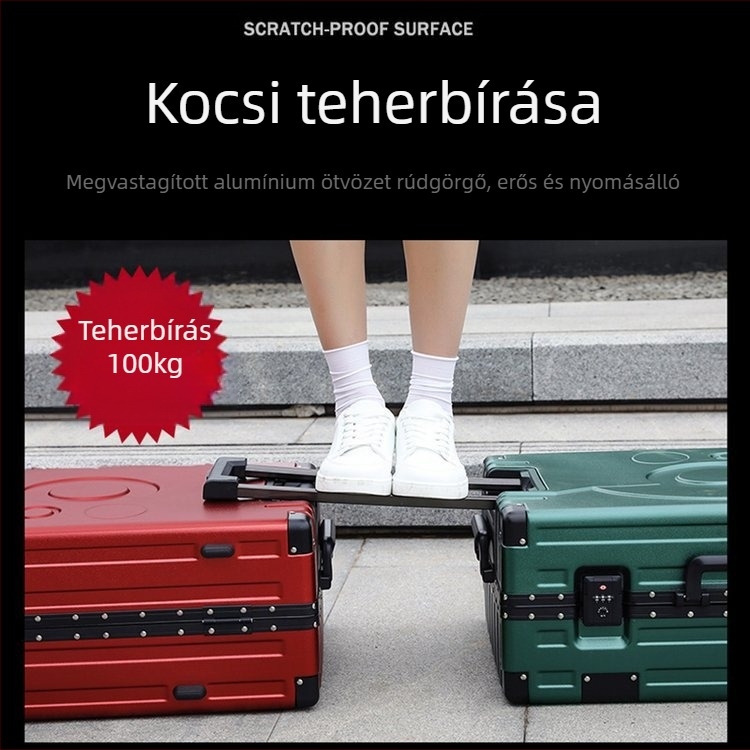 Utazó szervező tok alumínium ötvözetű ház, cipzáras zárás, ABS+PC bélés, tervezve anyuka és gyerek részére