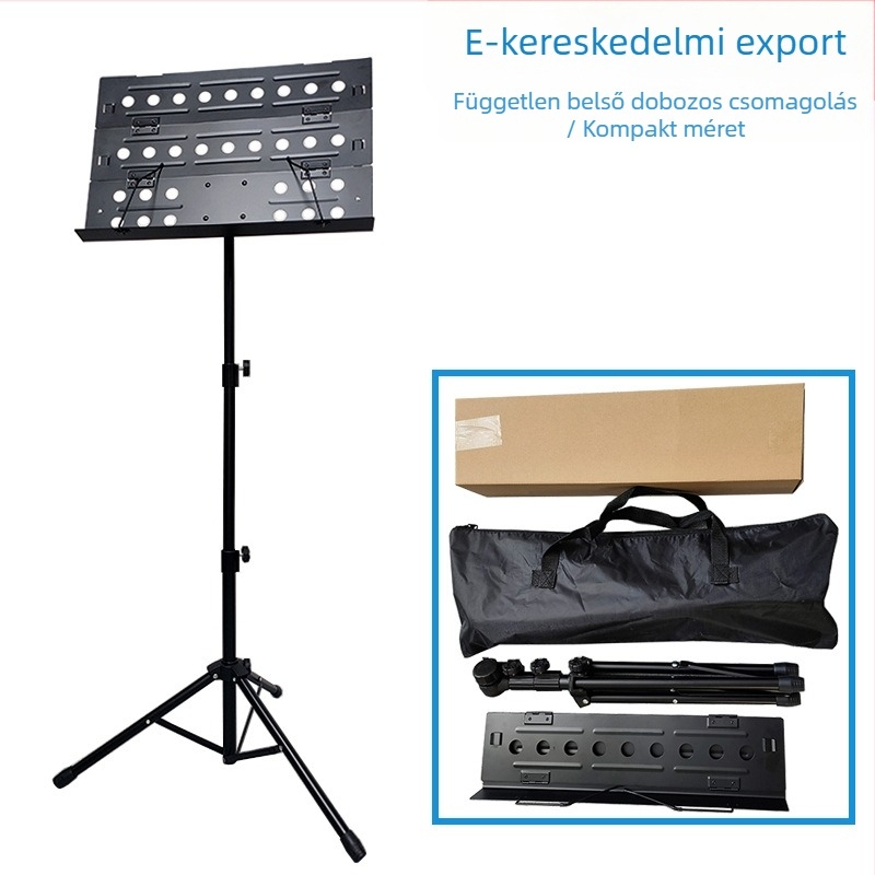 HAOYANG HY-P06C Háromrészben összecsukható, megerősített, hordozható kottatartó készlet hegedű és gitár számára