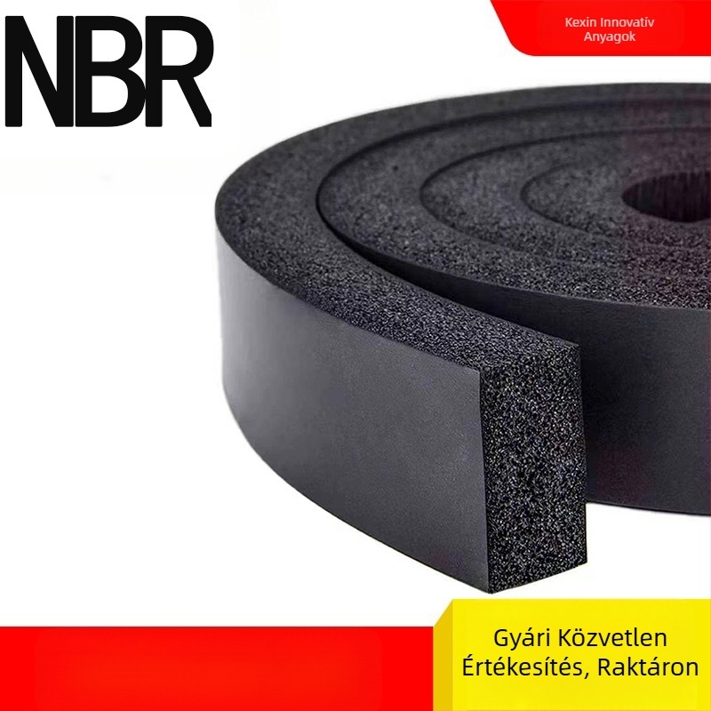 Tűzálló hab szigetelő lemez — zárt cellás, magas rugalmasságú szivacs; anyag: NBR/EPDM/CR, sűrűség: 70 kg, vastagság: 5–30 mm
